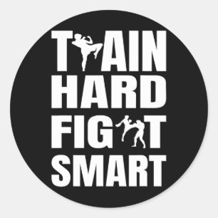 Kickboxer Kickboxing Muay Thai Thai Boxing Mma Fig Classic Round Sticker