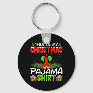 Kickboxer Kickboxing Xmas Pajama Shirt Christmas H Key Ring