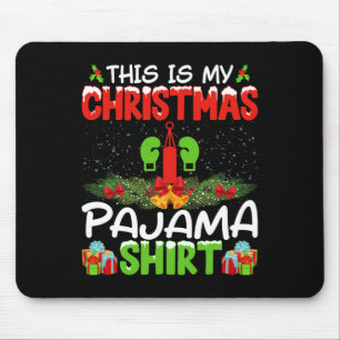 Kickboxer Kickboxing Xmas Pajama Shirt Christmas H Mouse Pad