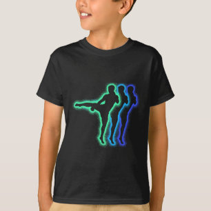 Kickboxer Martial Arts Silhouettes Men Kids Boys K T-Shirt