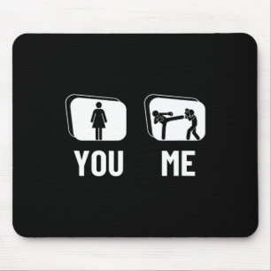 Kickboxer Proud Funny Women Kickboxing  Mouse Pad