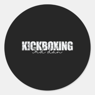 Kickboxing 3rd Dan Martial Arts Classic Round Sticker