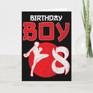 Kickboxing 8 Years Old Birthday Mma Martial Arts B Card