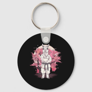 Kickboxing Alpaca Sakura Tree Taekwondo MMA Alpaca Key Ring