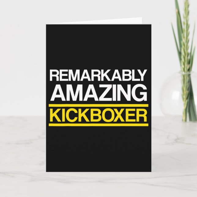 Kickboxing Amazing Kick Boxing Workout  Card (Front)