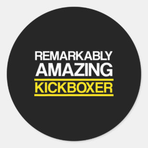Kickboxing Amazing Kick Boxing Workout  Classic Round Sticker