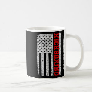 Kickboxing American Flag 4th July Patriotic Funny Coffee Mug