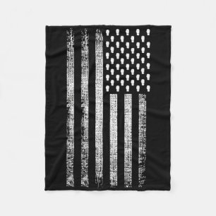 Kickboxing American Flag Fleece Blanket