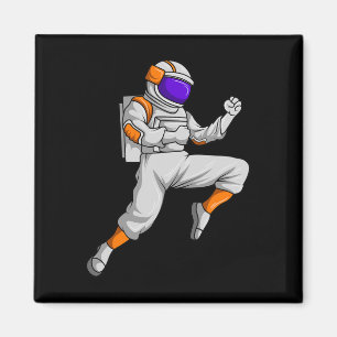 Kickboxing Astronaut Kickboxer Outerspace Karate B Magnet