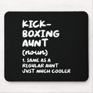 Kickboxing Aunt Definition Funny Sports Martial Ar Mouse Pad