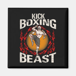 Kickboxing Beast Brazilian Martial Arts Distressed Magnet
