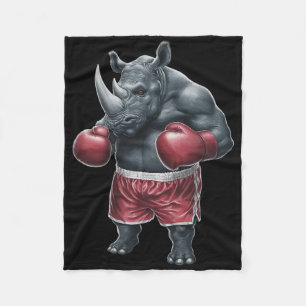 Kickboxing Boxing Boxer Rhino Workout Muay Thai Rh Fleece Blanket