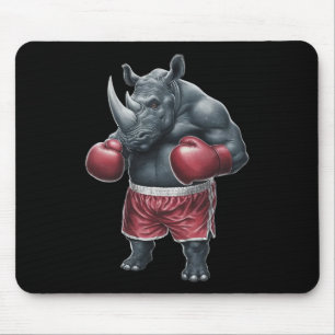 Kickboxing Boxing Boxer Rhino Workout Muay Thai Rh Mouse Pad