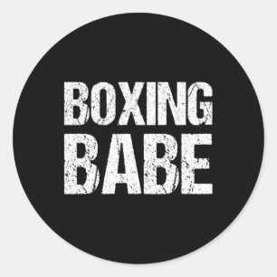 Kickboxing Boxing Bybe Shirt  Classic Round Sticker