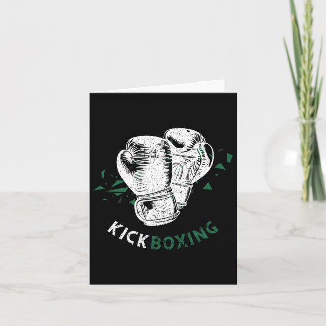 Kickboxing Boxing Gloves  Card (Front)