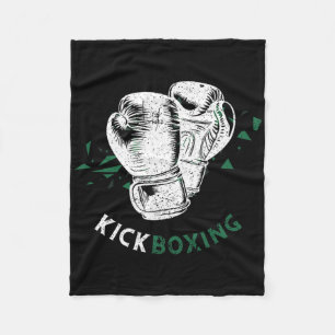 Kickboxing Boxing Gloves Fleece Blanket