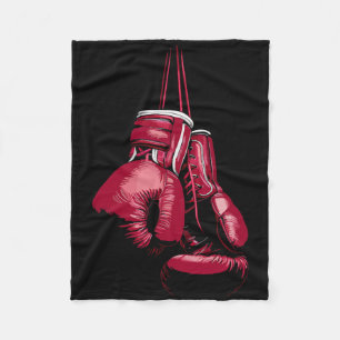 Kickboxing Boxing Lover Boxer Vintage Boxing Glove Fleece Blanket