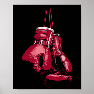 Kickboxing Boxing Lover Boxer Vintage Boxing Glove Poster