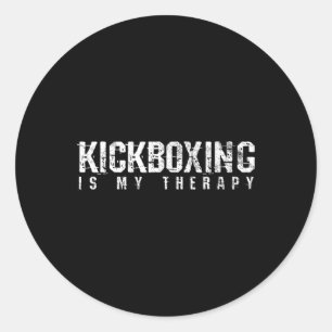 Kickboxing Boxing Material Arts Gift  Classic Round Sticker