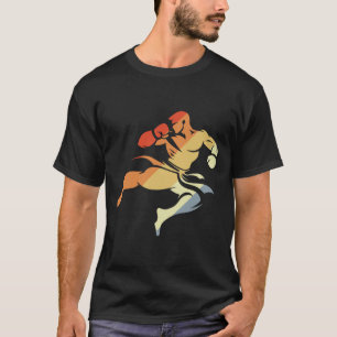 Kickboxing Boy Sketch 90s Look Martial Arts T-Shirt