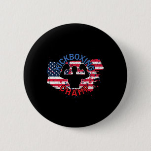 Kickboxing Champ Usa 6 Cm Round Badge