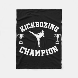 Kickboxing Champion Fleece Blanket