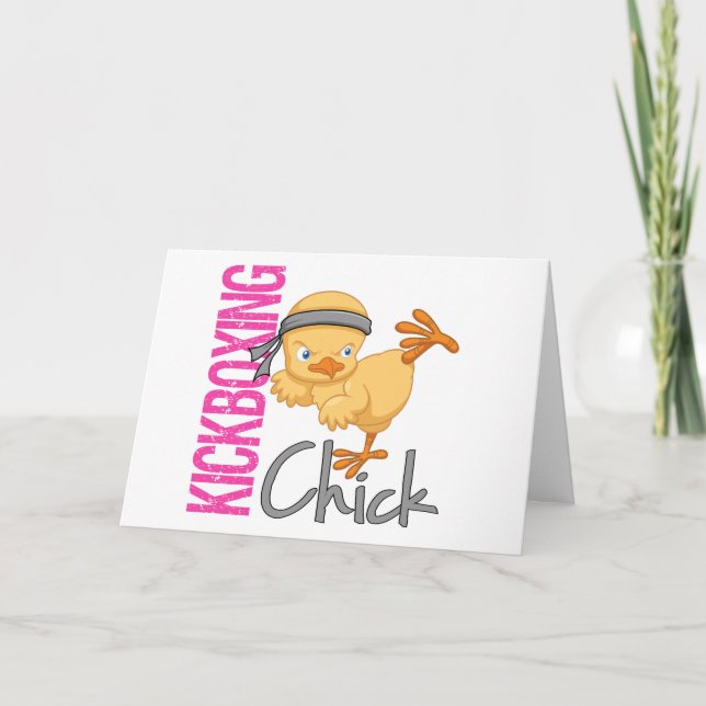 Kickboxing Chick Card (Front)