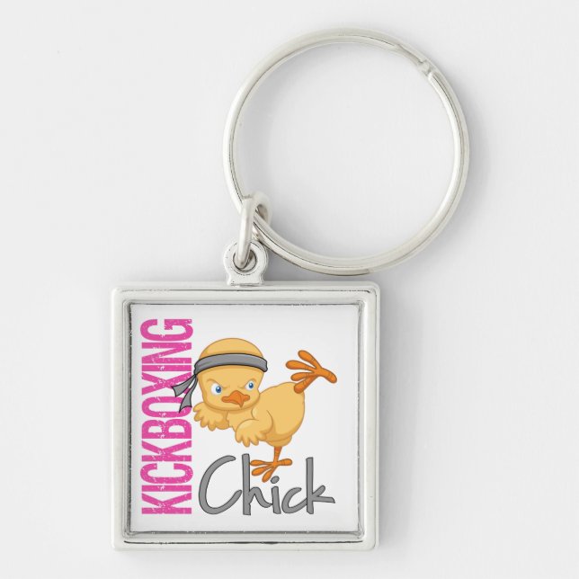 Kickboxing Chick Key Ring (Front)