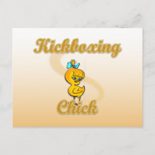 Kickboxing Chick.png Postcard