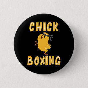 Kickboxing Chickboxing Kick Boxing Workout  6 Cm Round Badge