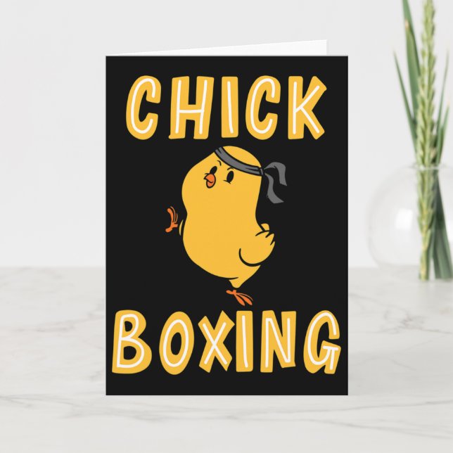 Kickboxing Chickboxing Kick Boxing Workout  Card (Front)