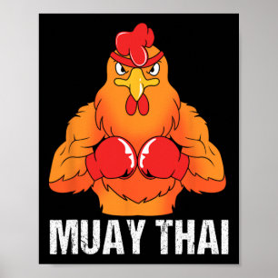 Kickboxing Coach Thailand Rooster Muay Thai  Poster