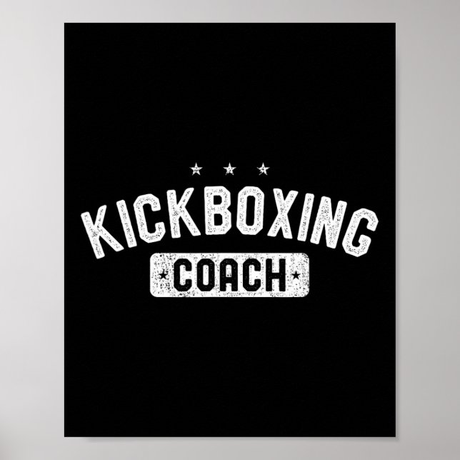 Kickboxing Coach Vintage Kickboxing  Poster (Front)