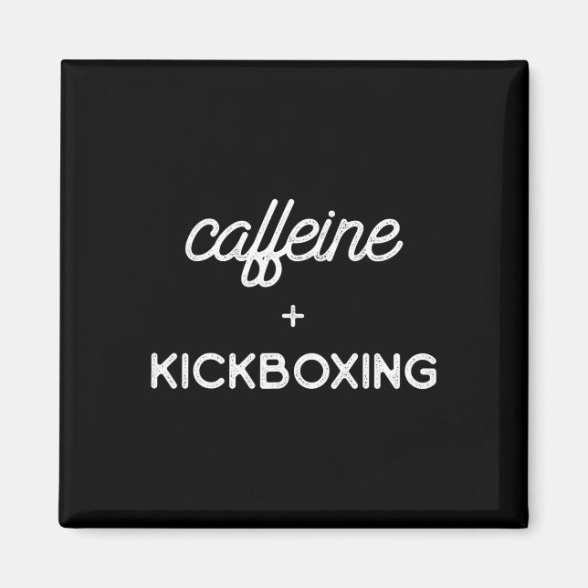 Kickboxing Coffee Kick Boxing Workout  Magnet (Front)