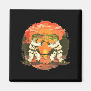 Kickboxing Crocodile Martial Arts Karate Jiu-Jitsu Magnet