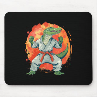 Kickboxing Crocodile Taekwondo Karate Mma Funny Ma Mouse Pad