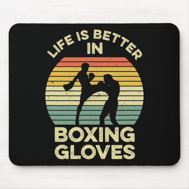 Kickboxing Design For A Muay Thai Fighter  Mouse Pad (Front)