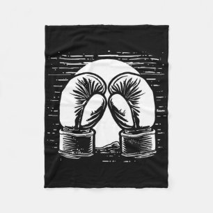 Kickboxing Drawing Self-defense Fleece Blanket