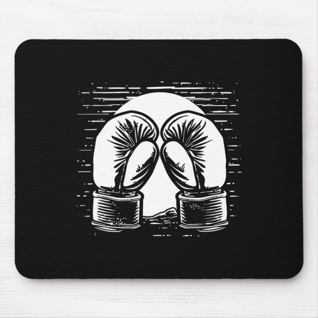 Kickboxing Drawing Self-defense  Mouse Pad (Front)