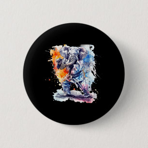 Kickboxing Elephant Taekwondo Karate MMA Funny 6 Cm Round Badge