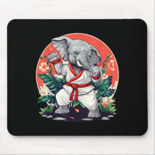 Kickboxing Elephant Taekwondo Karate MMA Funny Mouse Pad