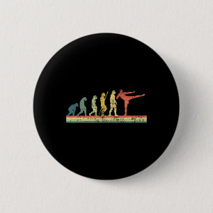 Kickboxing Evolution Funny Gift Tee Kick 6 Cm Round Badge