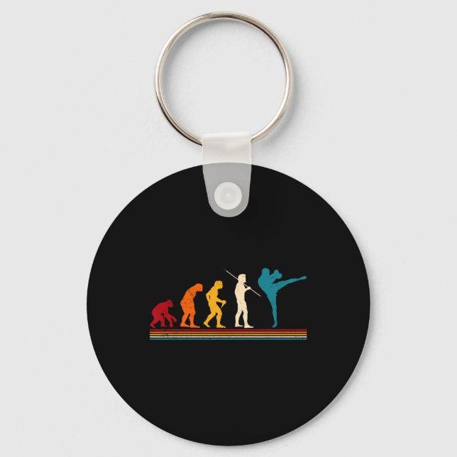 Kickboxing Evolution Kickboxer Karate Boxing Mma  Key Ring (Front)