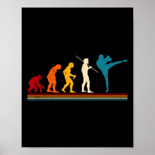 Kickboxing Evolution Kickboxer Karate Boxing Mma Poster
