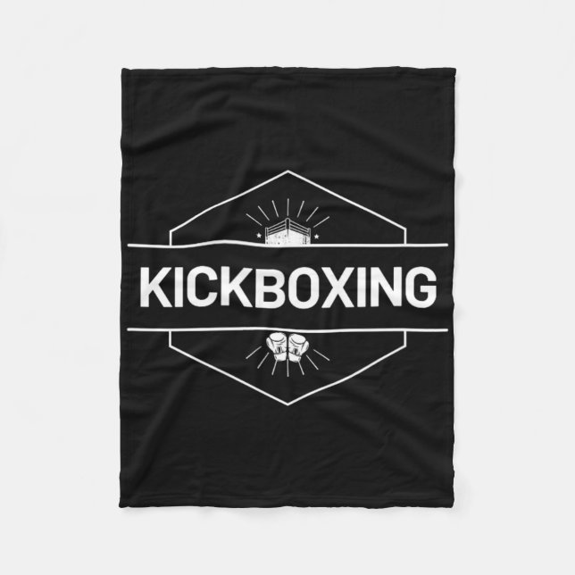 Kickboxing Fight Logo  Fleece Blanket (Front)