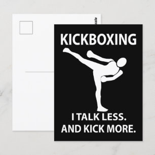Kickboxing Fighter Kickboxer Kickboxing Postcard