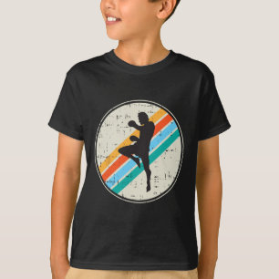 Kickboxing Fighter Silhouette Retro Martial-arts G T-Shirt