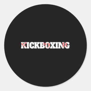 Kickboxing Fighting Cage Fight Training Classic Round Sticker