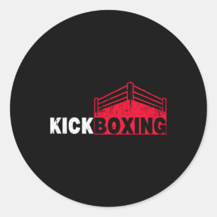 Kickboxing Fighting Ring Sport Classic Round Sticker