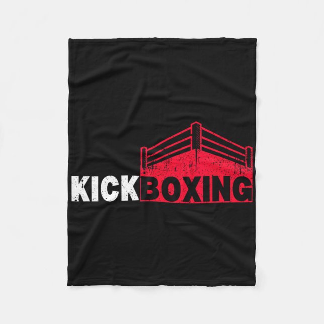 Kickboxing Fighting Ring Sport  Fleece Blanket (Front)
